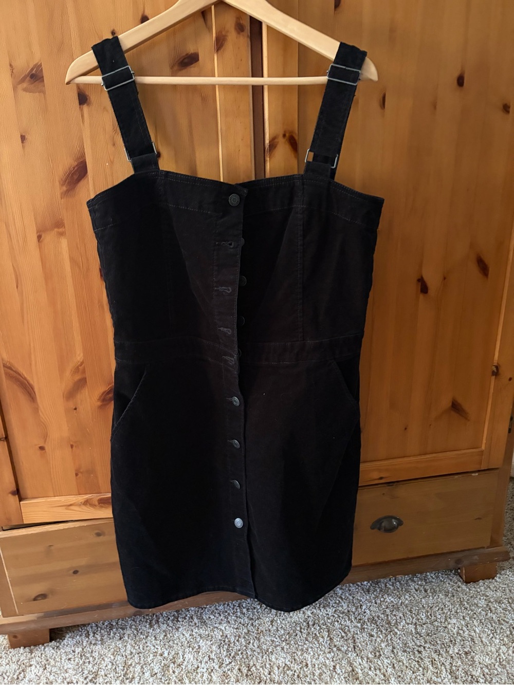 GAP Button-Front Corduroy Pinafore Dress